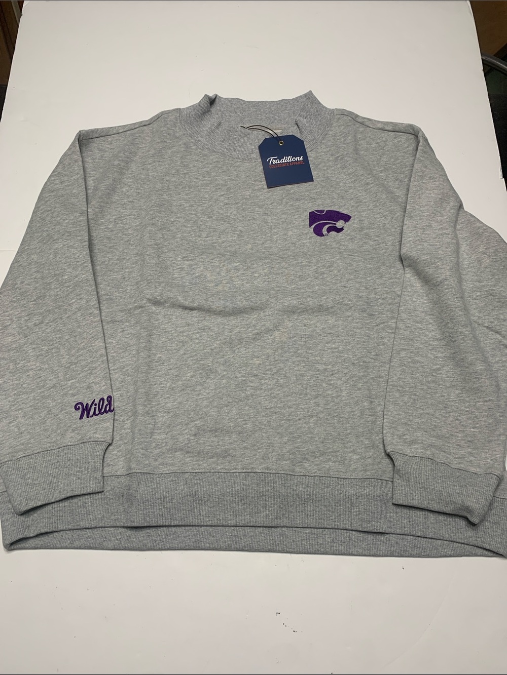 Kansas State Wildcats Sweatshirt with Purple Wildcat Logo